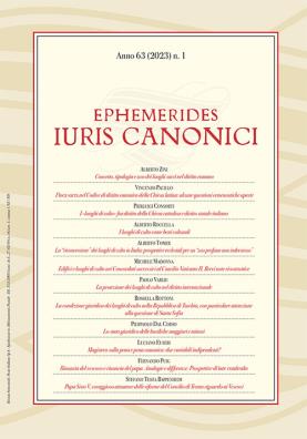 Ephemerides iuris canonici (2023). vol. 1