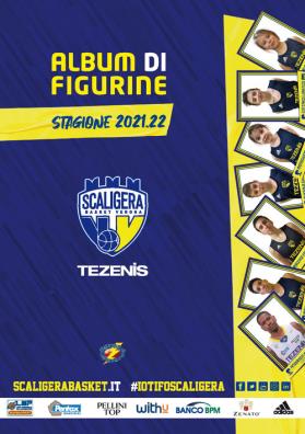 Scaligera basket stagione 2021/2022. album con collezione completa di figurine non imbustate. ediz. illustrata