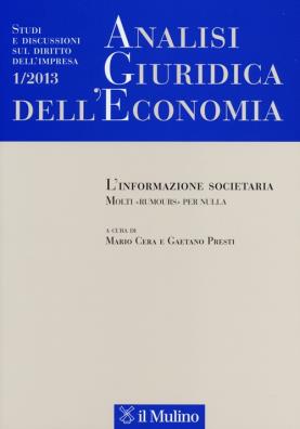 Analisi giuridica dell'economia (2013). vol. 1