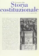 Giornale di storia costituzionale. semestrale del laboratorio di storia costituzionale «antoine barnave» (2003). vol. 5