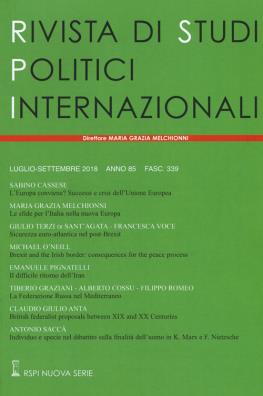 Rivista di studi politici internazionali (2018). vol. 3