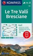 Carta escursionistica n. 103. le tre valli bresciane 1:50.000. ediz. italiana, tedesca e inglese