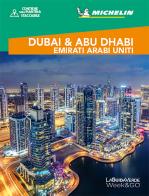 Dubai e abu dhabi. emirati arabi uniti. con carta geografica ripiegata