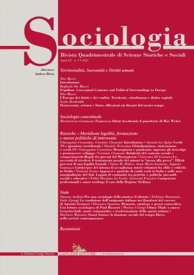 Sociologia. rivista quadrimestrale di scienze storiche e sociali (2021). vol. 3