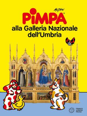 Pimpa alla galleria nazionale dell'umbria. con adesivi