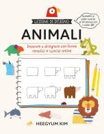 Lezione di disegno. animali. imparate a disegnare con forme semplici e tutorial online. ediz. a colori. con qr code