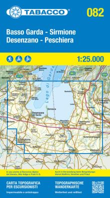 Basso garda, sirmione, desenzano, peschiera. carta topografica in scala 1:25.000, antistrappo, impermeabile, fotodegradabile. ediz. italiana, inglese, francese e tedesca