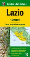 Lazio 1:200.000. carta stradale e turistica. ediz. multilingue